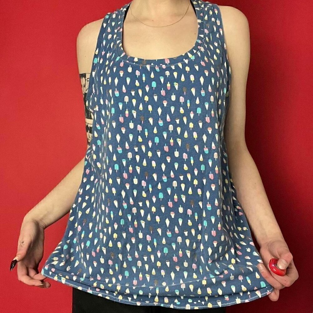 Hand sewn popsicle tank top 🩵🩷